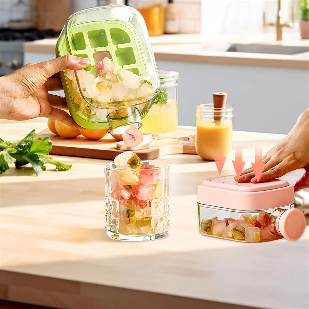2 In 1 Ice Cube Bottle with Straw