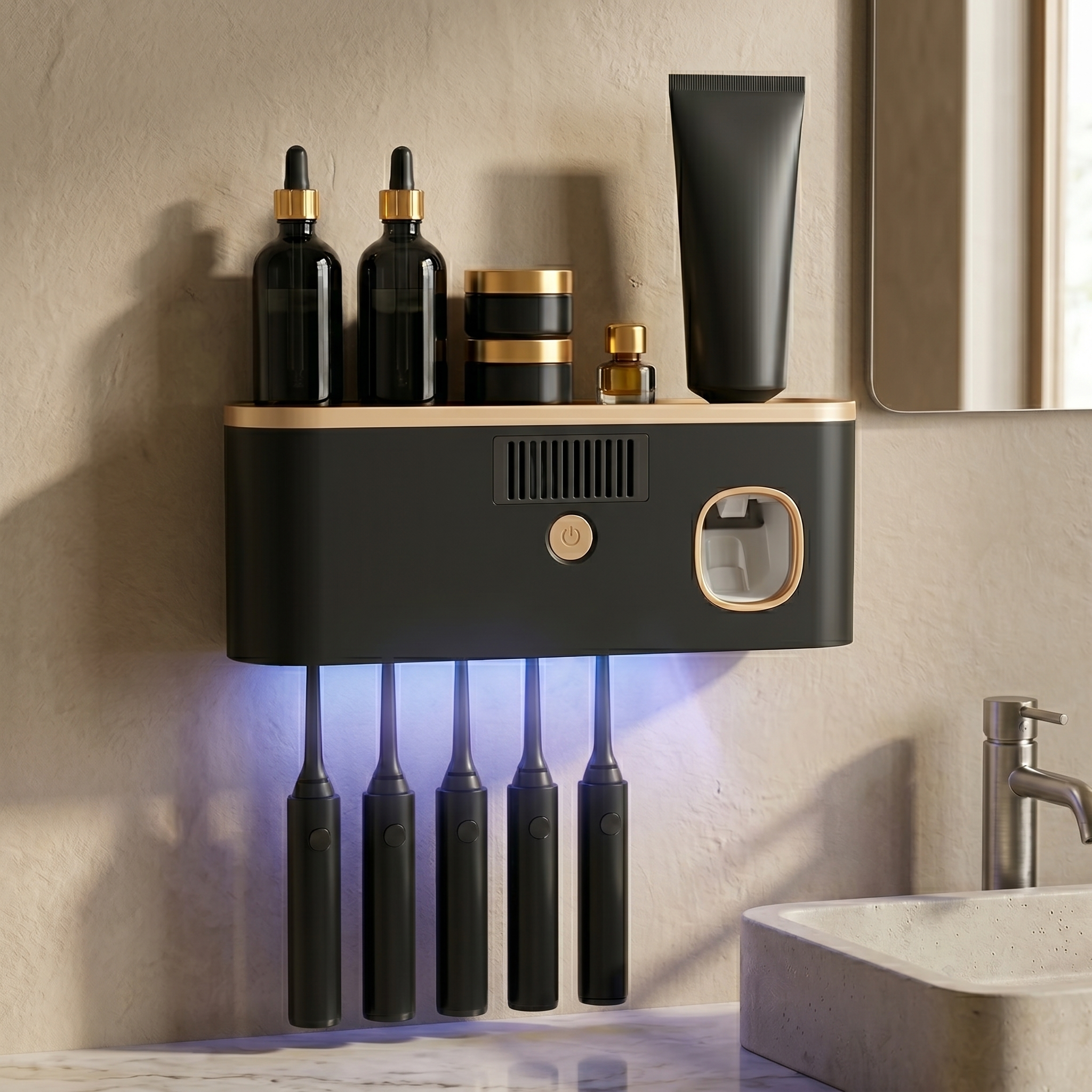 Smart UV Sanitizing Toothbrush Holder