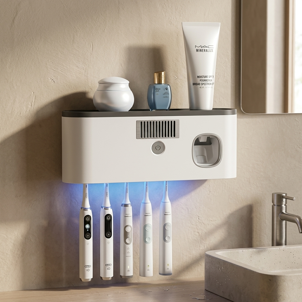Smart UV Sanitizing Toothbrush Holder