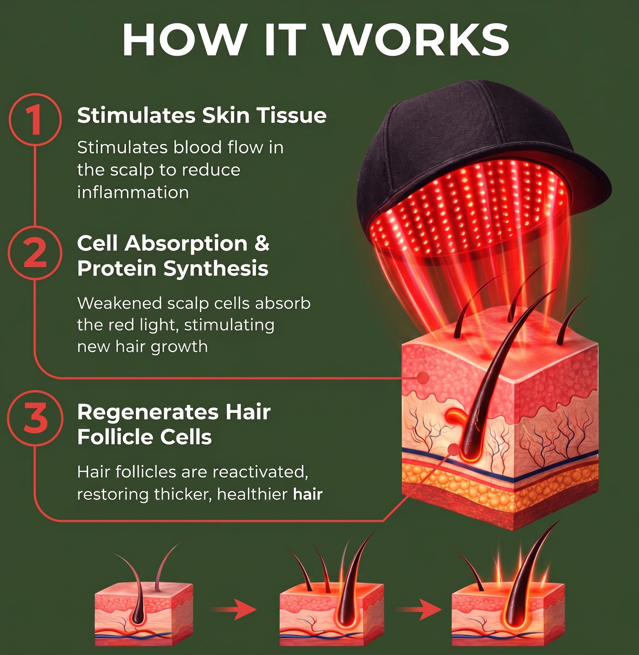 Red Light Therapy Regrowth Cap